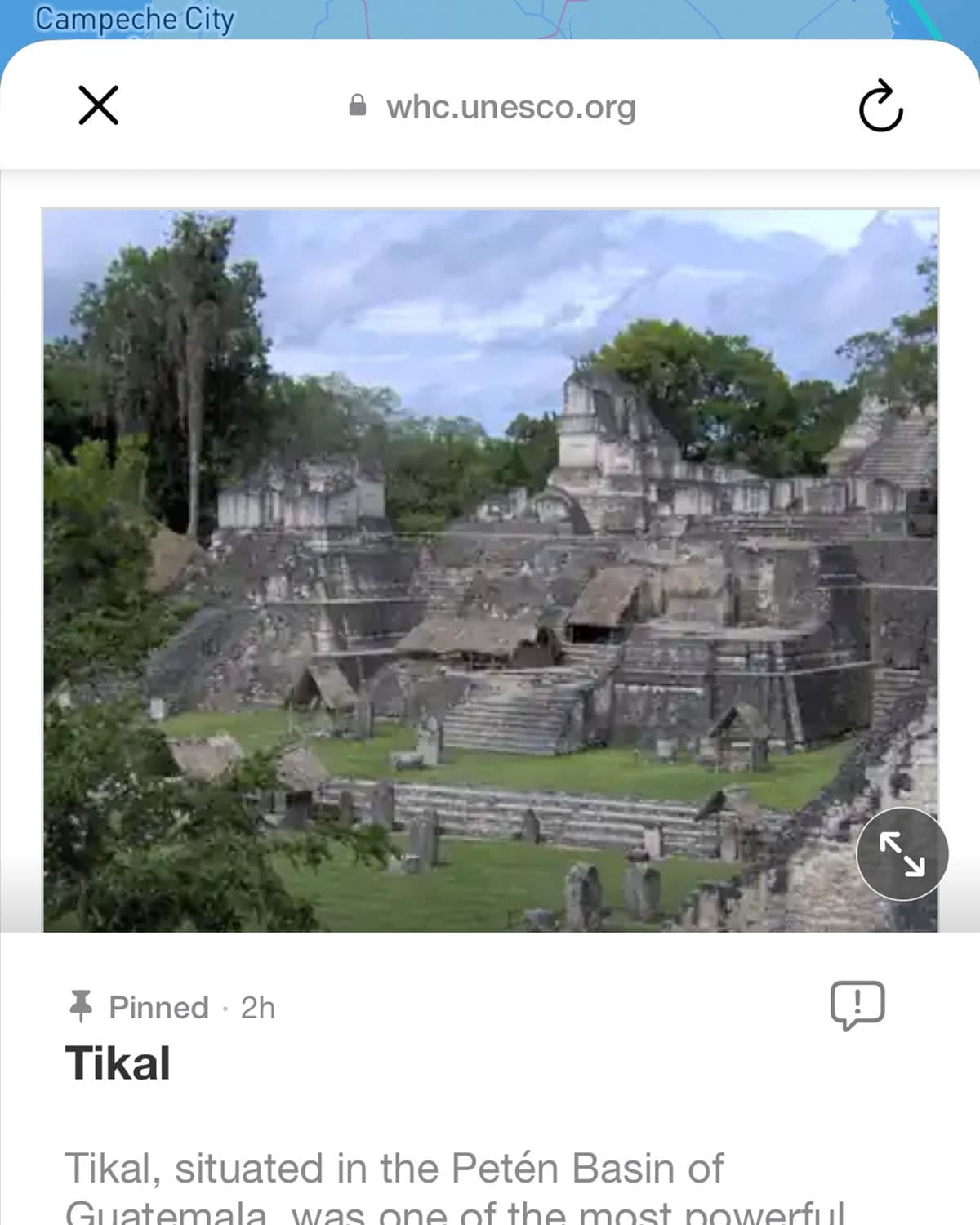 Exploring a curated map and saving places