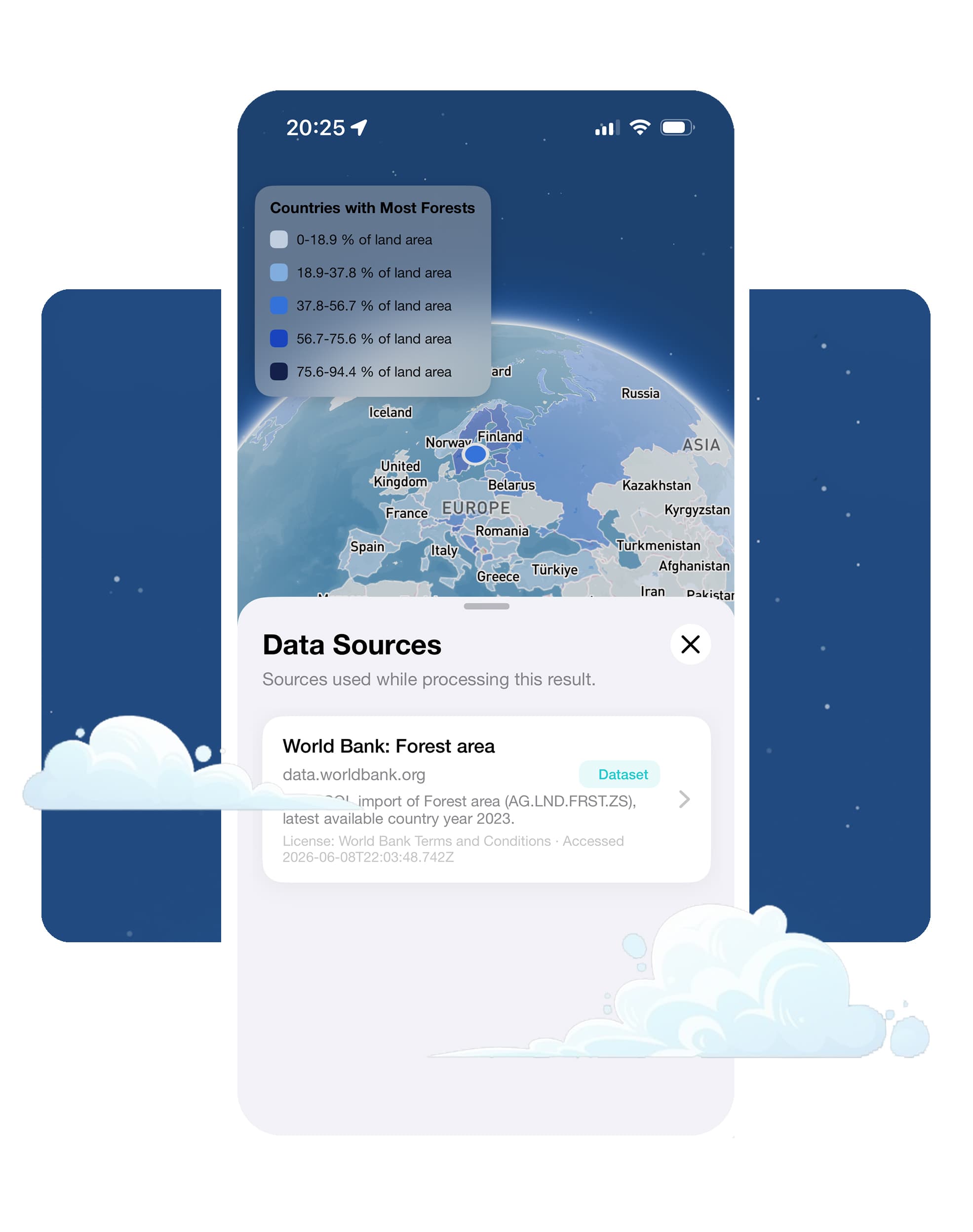 A Livlymaps result linked to its original source